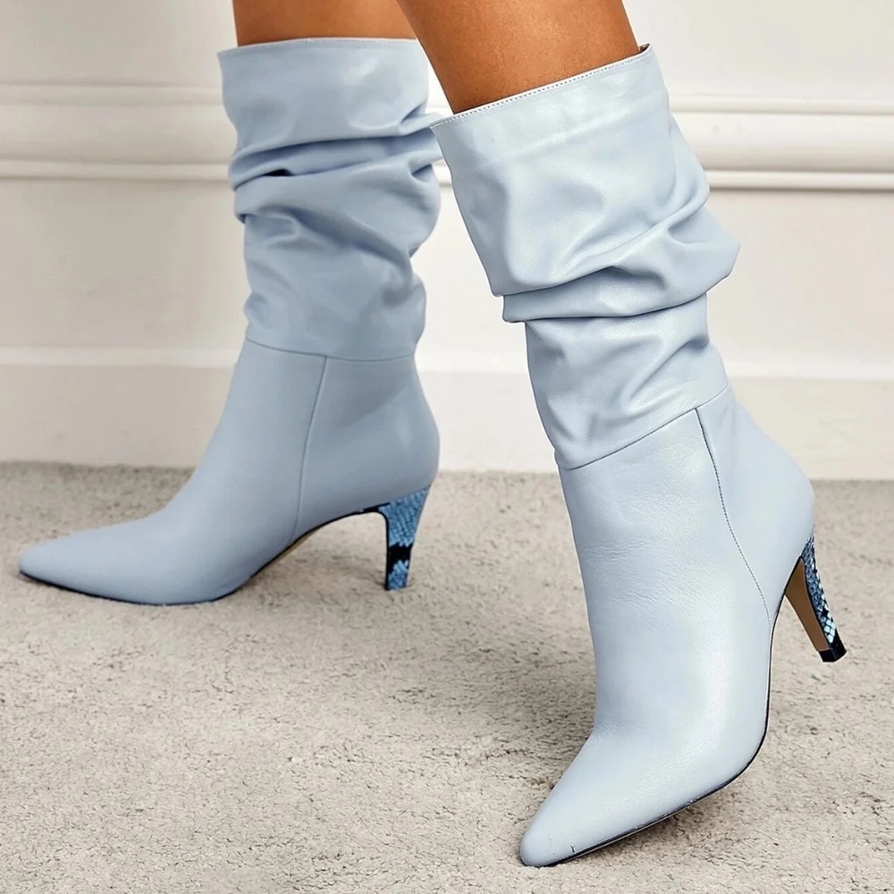 Slouchy Printed Heel Boot